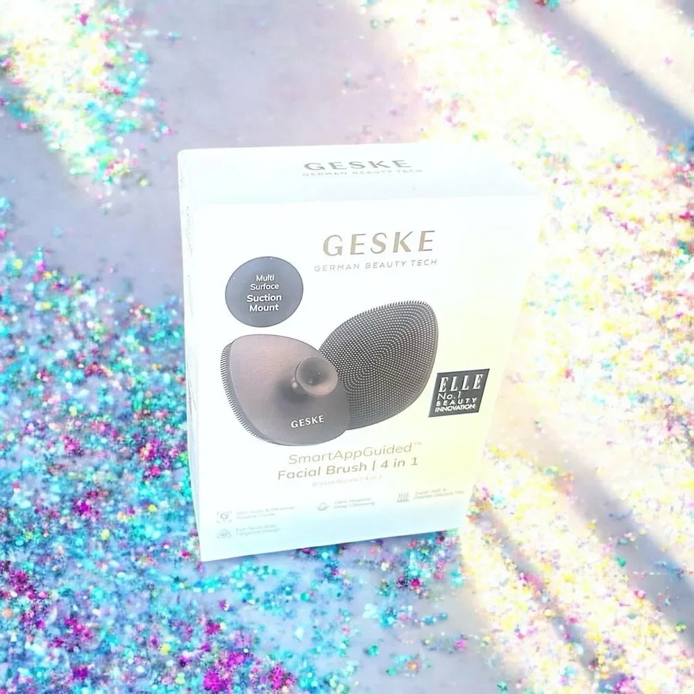 GESKE Facial Brush SmartAppGuided 4 in 1 Facial Brush in Gray  Brand New in Box